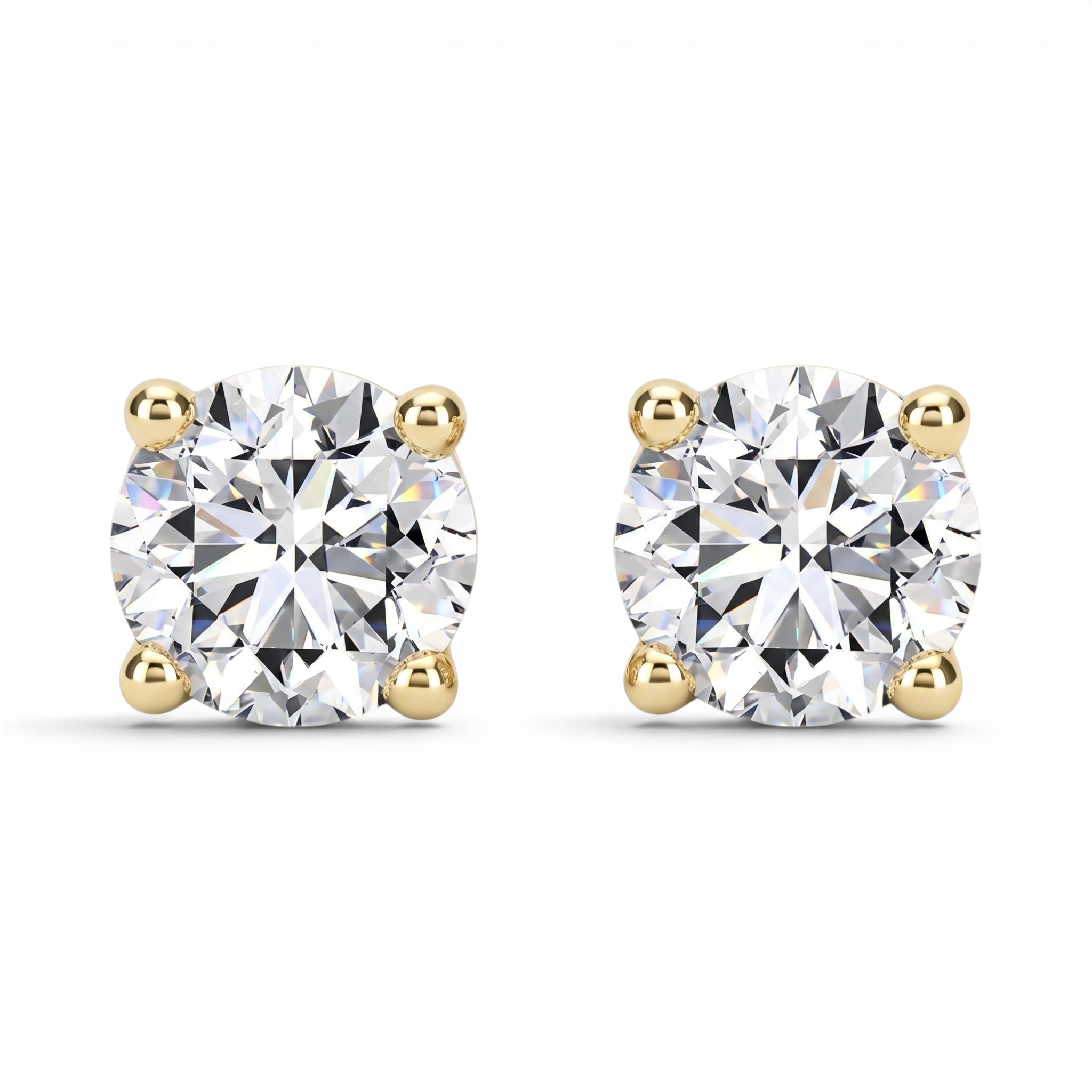 La Ronde® Diamond Stud Earrings, 14K Gold