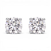 La Ronde® Diamond Stud Earrings, 14K White Gold
