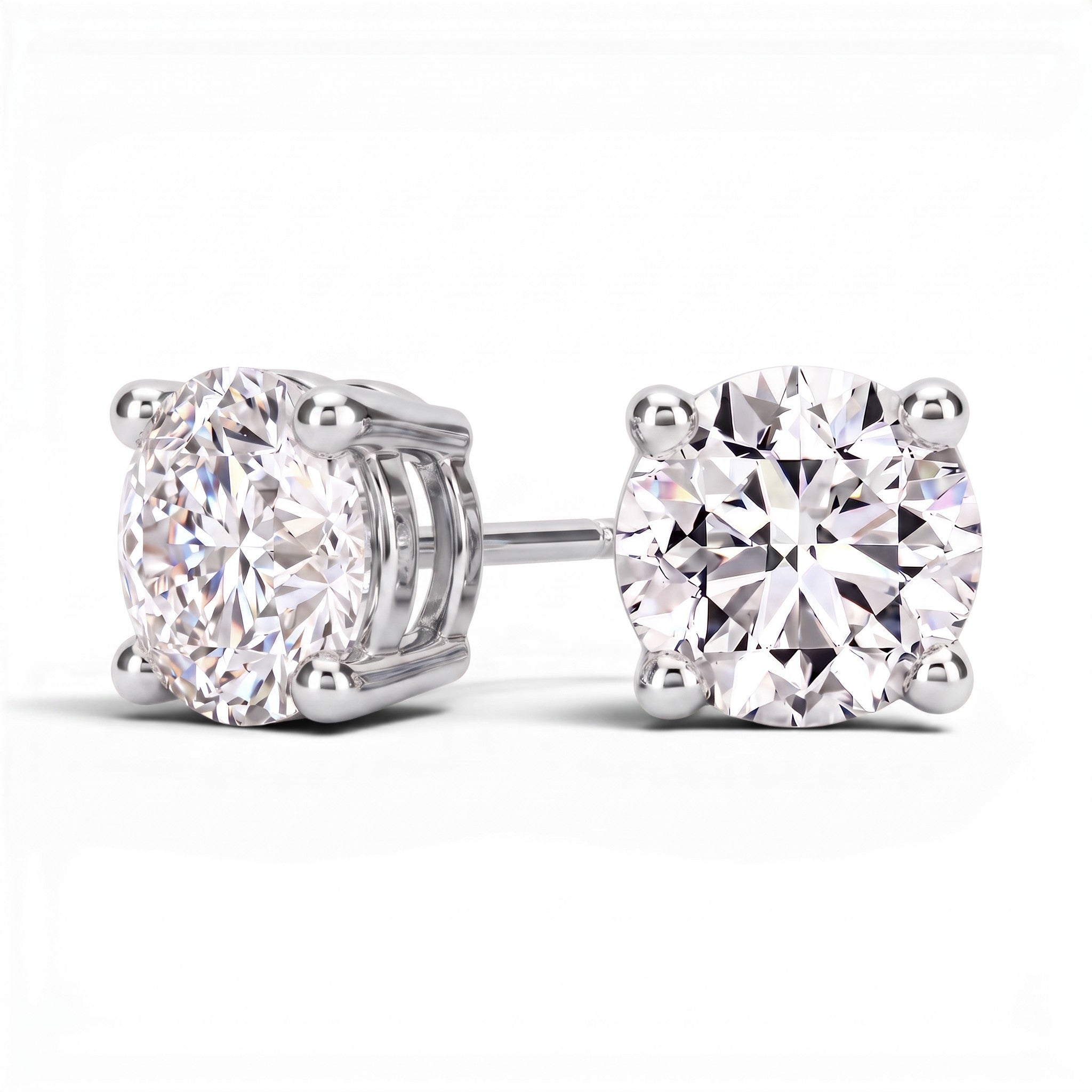 La Ronde® Diamond Stud Earrings, Platinum