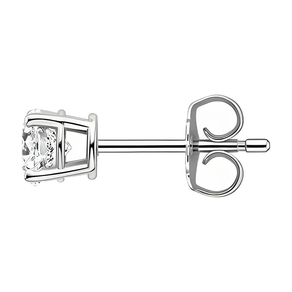 La Ronde® Diamond Stud Earrings, Sterling Silver