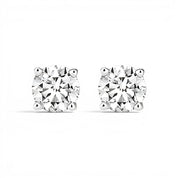 La Ronde® Diamond Stud Earrings, 14K White Gold