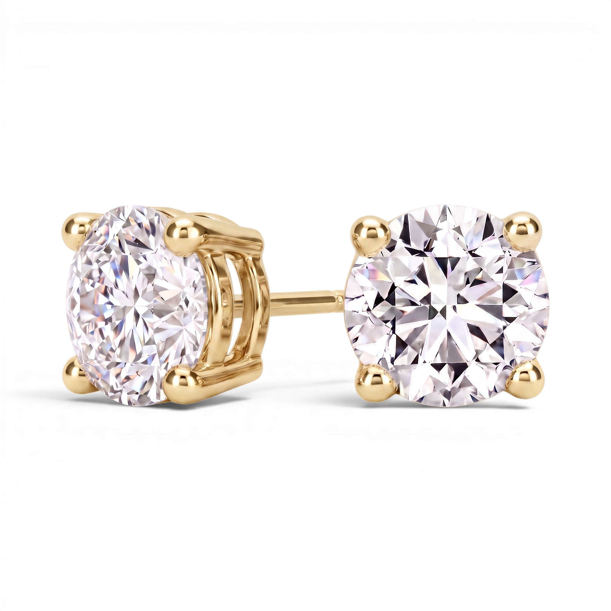 La Ronde® Diamond Stud Earrings, Gold Vermeil