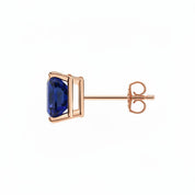 L'Emeraude® Sapphire Stud Earrings, 14K Rose Gold