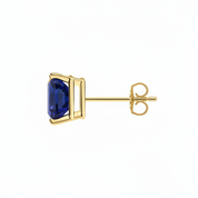 L'Emeraude® Sapphire Stud Earrings, 14K Gold