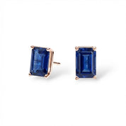 L'Emeraude® Sapphire Stud Earrings, 14K Rose Gold
