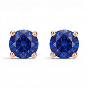 La Ronde® Sapphire Stud Earrings, 14K Rose Gold