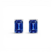 L'Emeraude® Sapphire Stud Earrings, Platinum