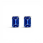 L'Emeraude® Sapphire Stud Earrings, Sterling Silver