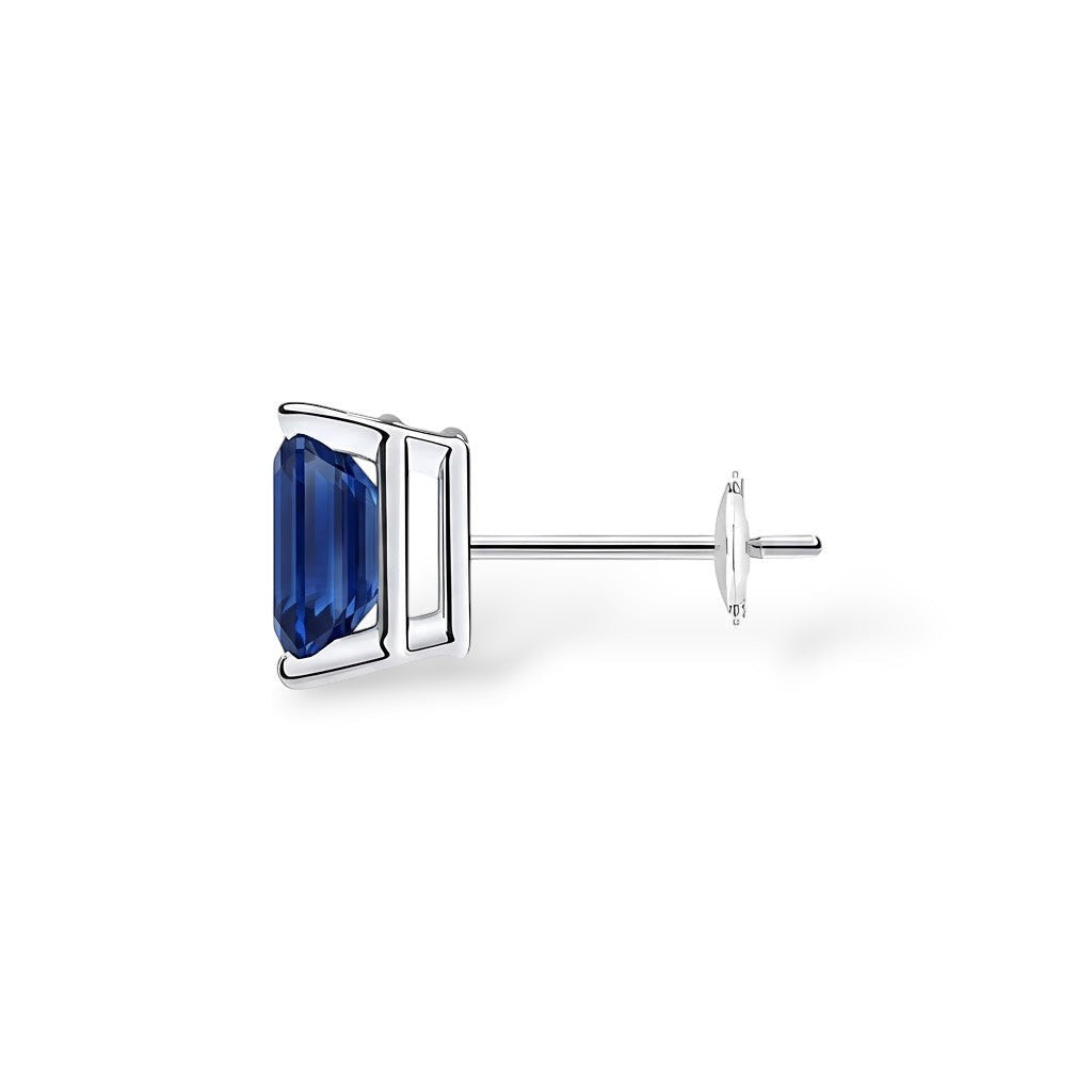 L'Emeraude® Sapphire Stud Earrings, Sterling Silver