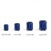 L'Emeraude® Sapphire Stud Earrings, Sterling Silver