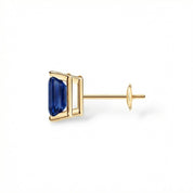 L'Emeraude® Sapphire Stud Earrings, Gold Vermeil