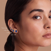 L'Emeraude® Sapphire Stud Earrings, 14K Yellow Gold