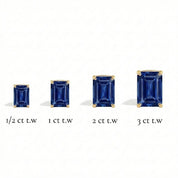 L'Emeraude® Sapphire Stud Earrings, 14K Gold