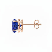 L'Ovale® Sapphire Stud Earrings, 14K Rose Gold
