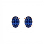 L'Ovale® Sapphire Stud Earrings, 14K Rose Gold