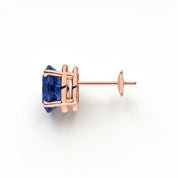 L'Ovale® Sapphire Stud Earrings, 14K Rose Gold