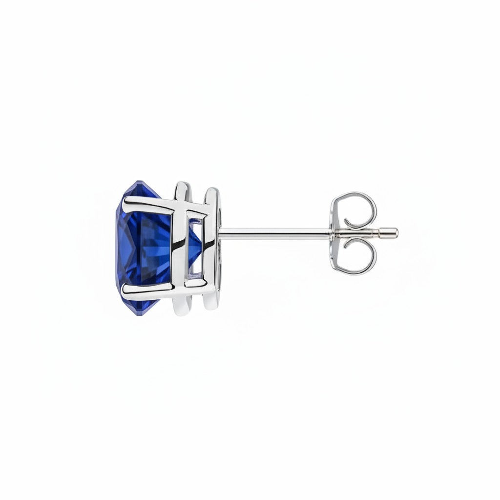 L'Ovale® Sapphire Stud Earrings, Sterling Silver