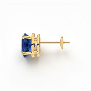 L'Ovale® Sapphire Stud Earrings, Gold Vermeil