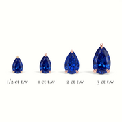 La Poire® Sapphire Stud Earrings, 14K Rose Gold