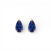La Poire® Sapphire Stud Earrings, 14K Rose Gold