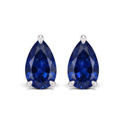 La Poire® Sapphire Stud Earrings, Platinum