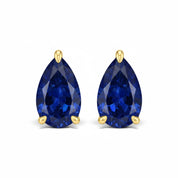 La Poire® Sapphire Stud Earrings, Gold Vermeil