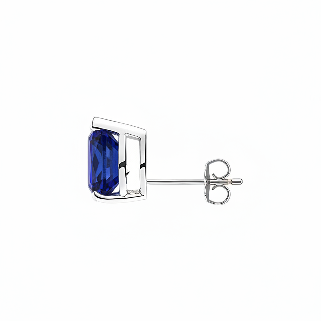 La Poire® Sapphire Stud Earrings, Platinum