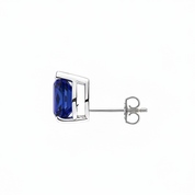 La Poire® Sapphire Stud Earrings, Platinum