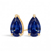 La Poire® Sapphire Stud Earrings, Gold Vermeil