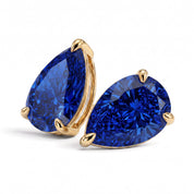 La Poire® Sapphire Stud Earrings, Gold Vermeil