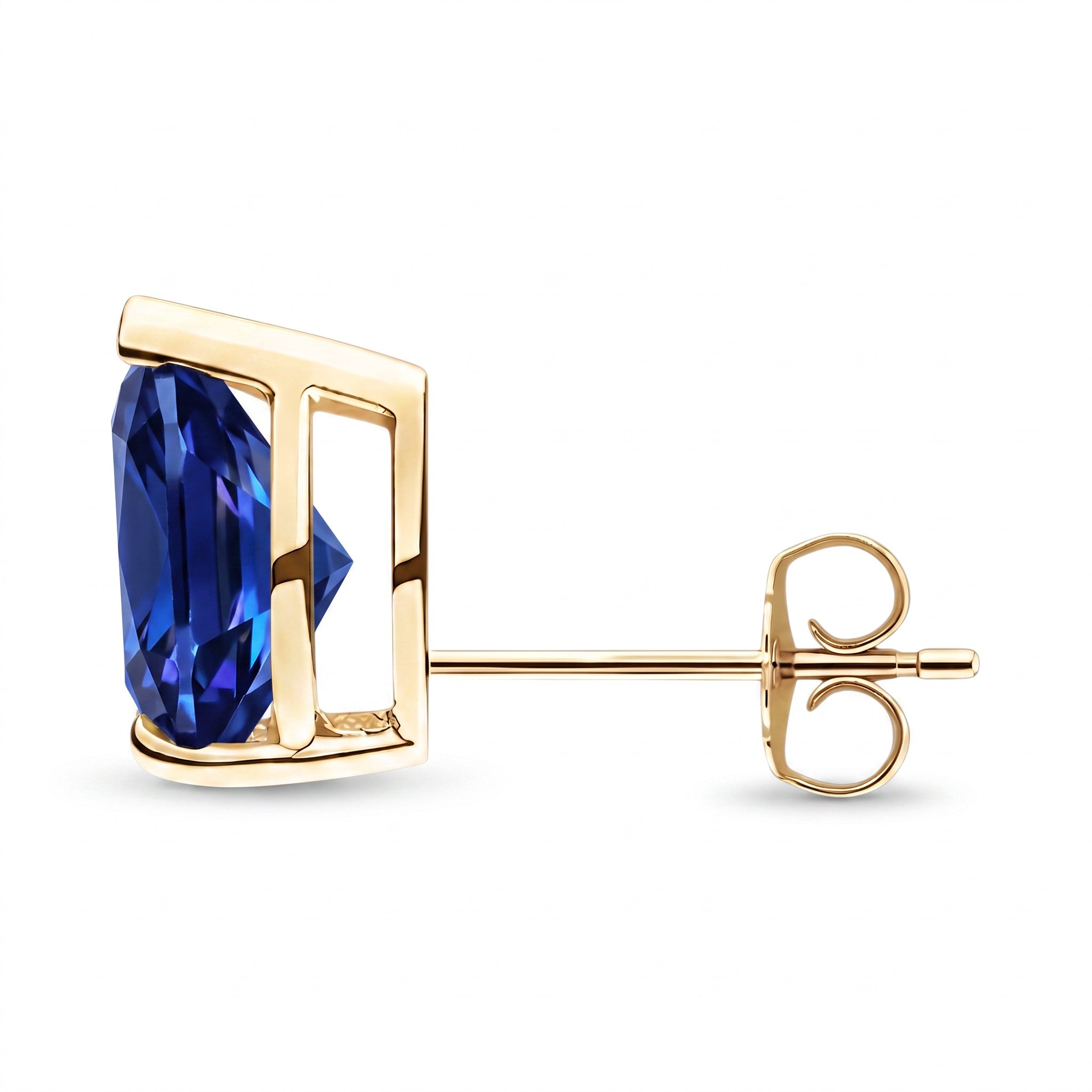 La Poire® Sapphire Stud Earrings, Gold Vermeil
