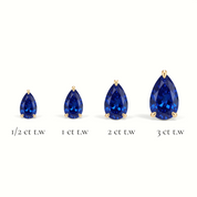 La Poire® Sapphire Stud Earrings, Gold Vermeil