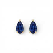 La Poire® Sapphire Stud Earrings, 14K Yellow Gold