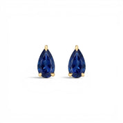 La Poire® Sapphire Stud Earrings, 14K Yellow Gold