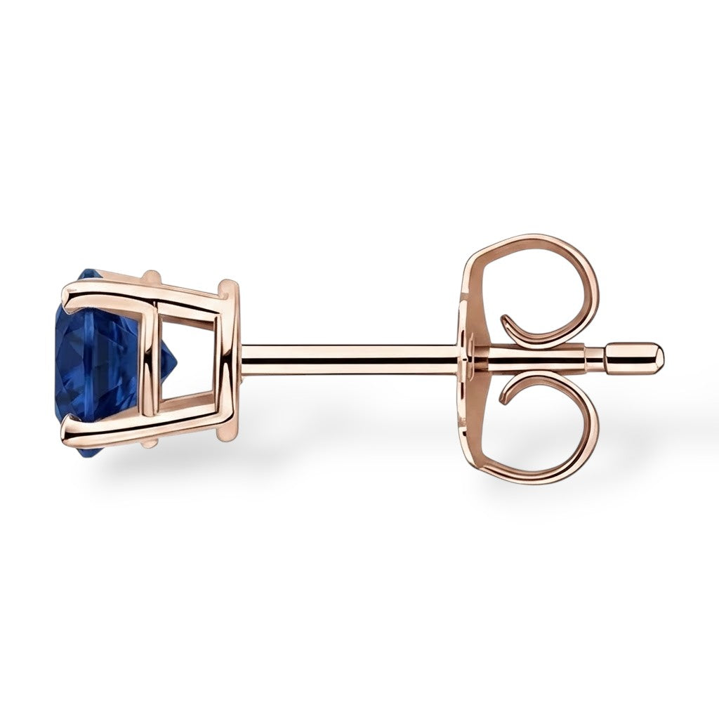 La Ronde® Sapphire Stud Earrings, 14K Rose Gold
