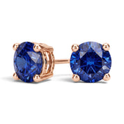 La Ronde® Sapphire Stud Earrings, 14K Rose Gold