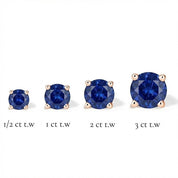La Ronde® Sapphire Stud Earrings, 14K Rose Gold