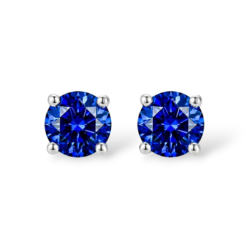 La Ronde® Sapphire Stud Earrings, Platinum