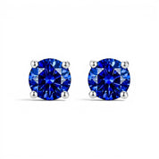 La Ronde® Sapphire Stud Earrings, 14K White Gold