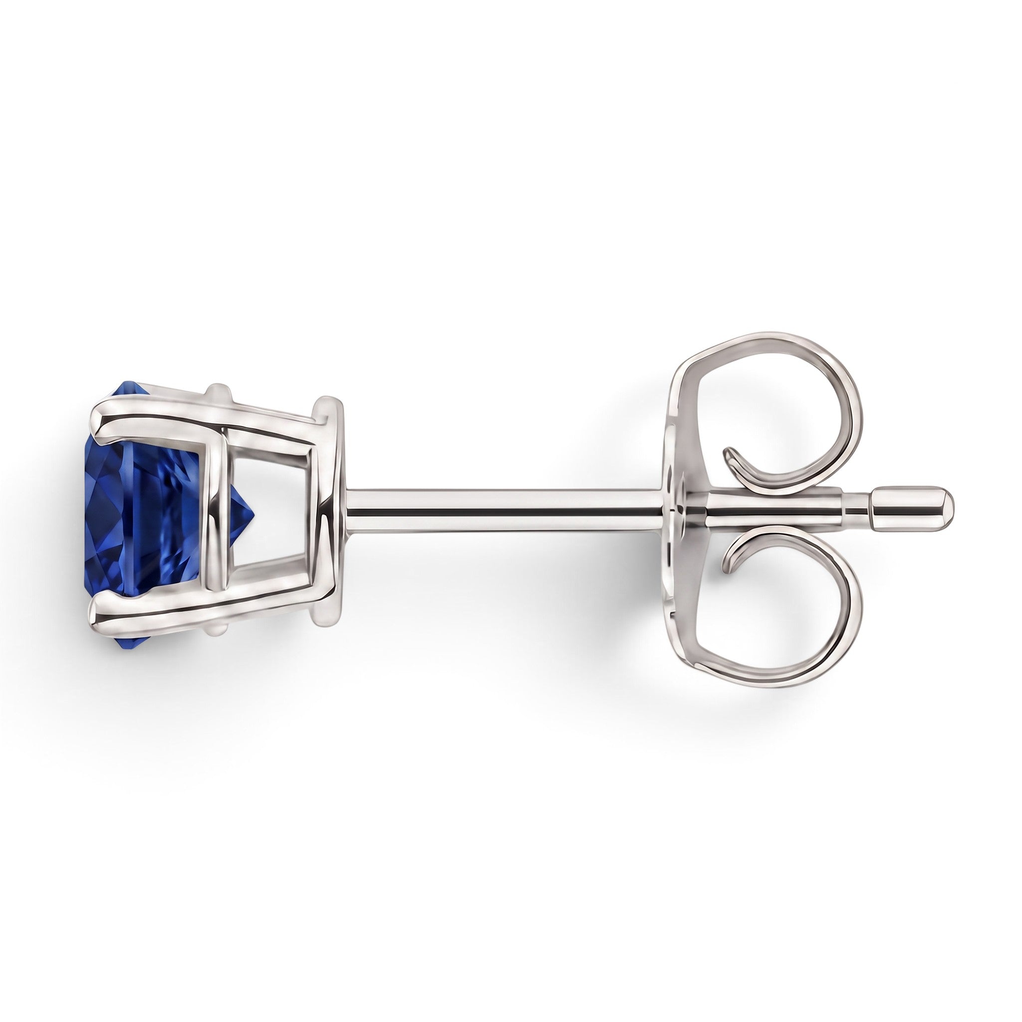 La Ronde® Sapphire Stud Earrings, 14K White Gold