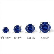 La Ronde® Sapphire Stud Earrings, Platinum