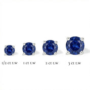 La Ronde® Sapphire Stud Earrings, Sterling Silver