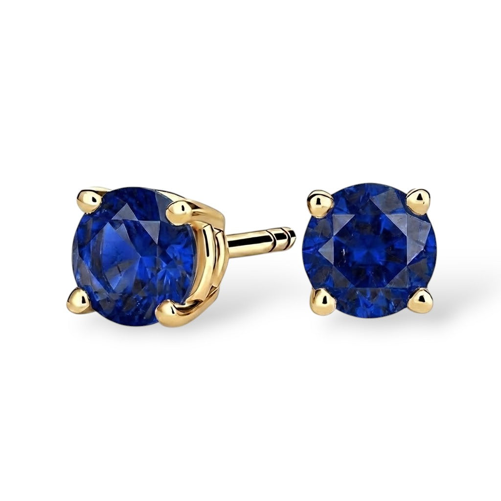 La Ronde® Sapphire Stud Earrings, Gold Vermeil
