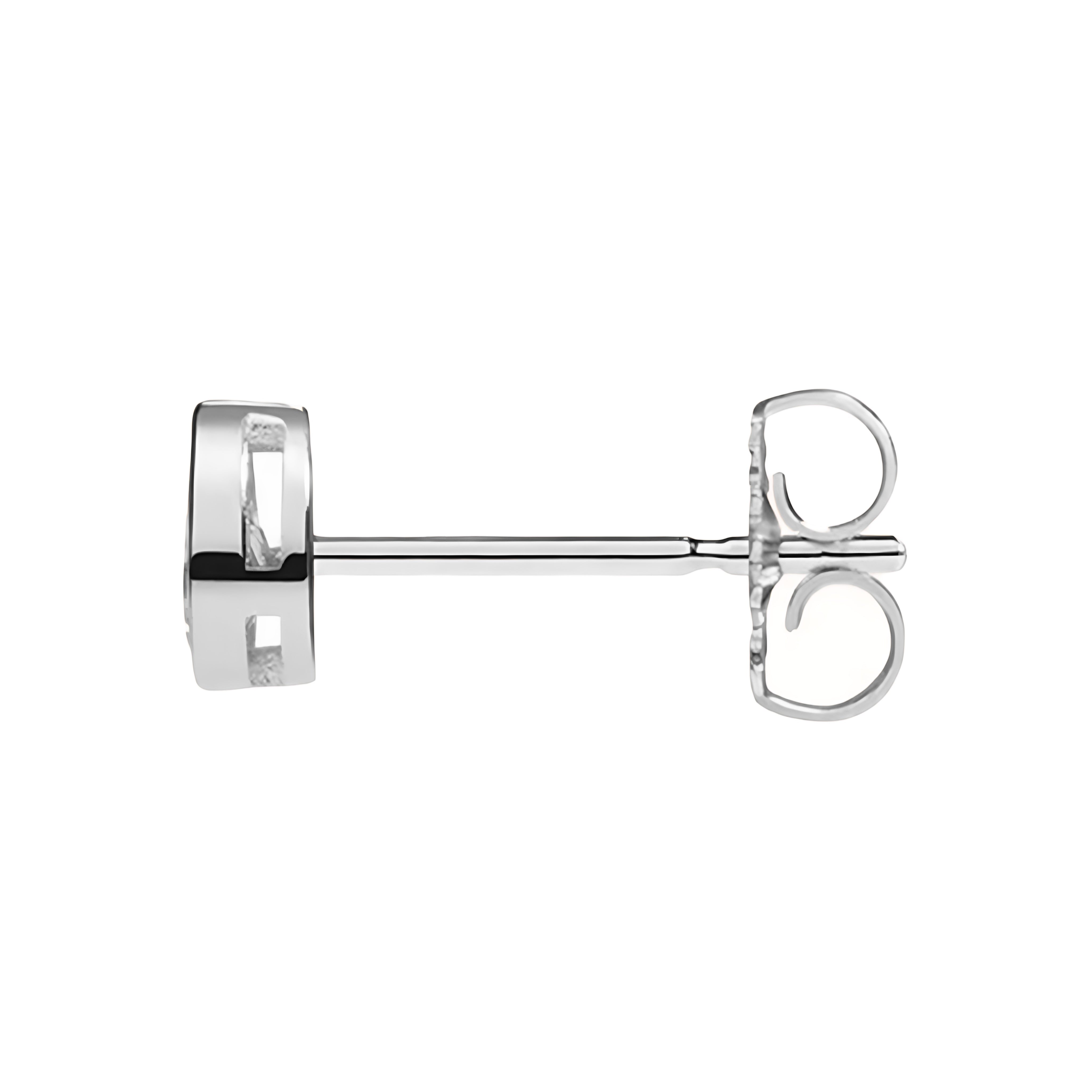 La Poire® Bezel Diamond Stud Earrings, Platinum