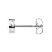 La Poire® Bezel Diamond Stud Earrings, 14K White Gold