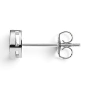 La Poire® Bezel Diamond Stud Earrings, Sterling Silver