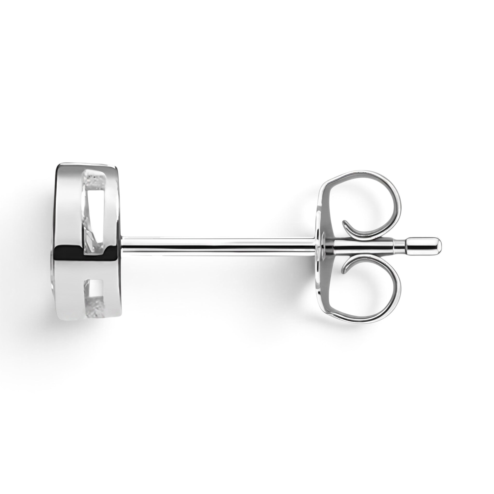 La Poire® Bezel Diamond Stud Earrings, Sterling Silver