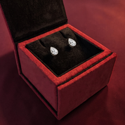 La Poire® Bezel Diamond Stud Earrings, Platinum