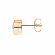La Poire® Bezel Diamond Stud Earrings, 14K Rose Gold
