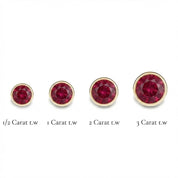 La Ronde® Bezel Ruby Stud Earrings, Gold Vermeil
